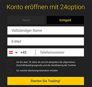 24option Registrierung