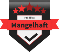 Bewertungssiegel mangelhaft